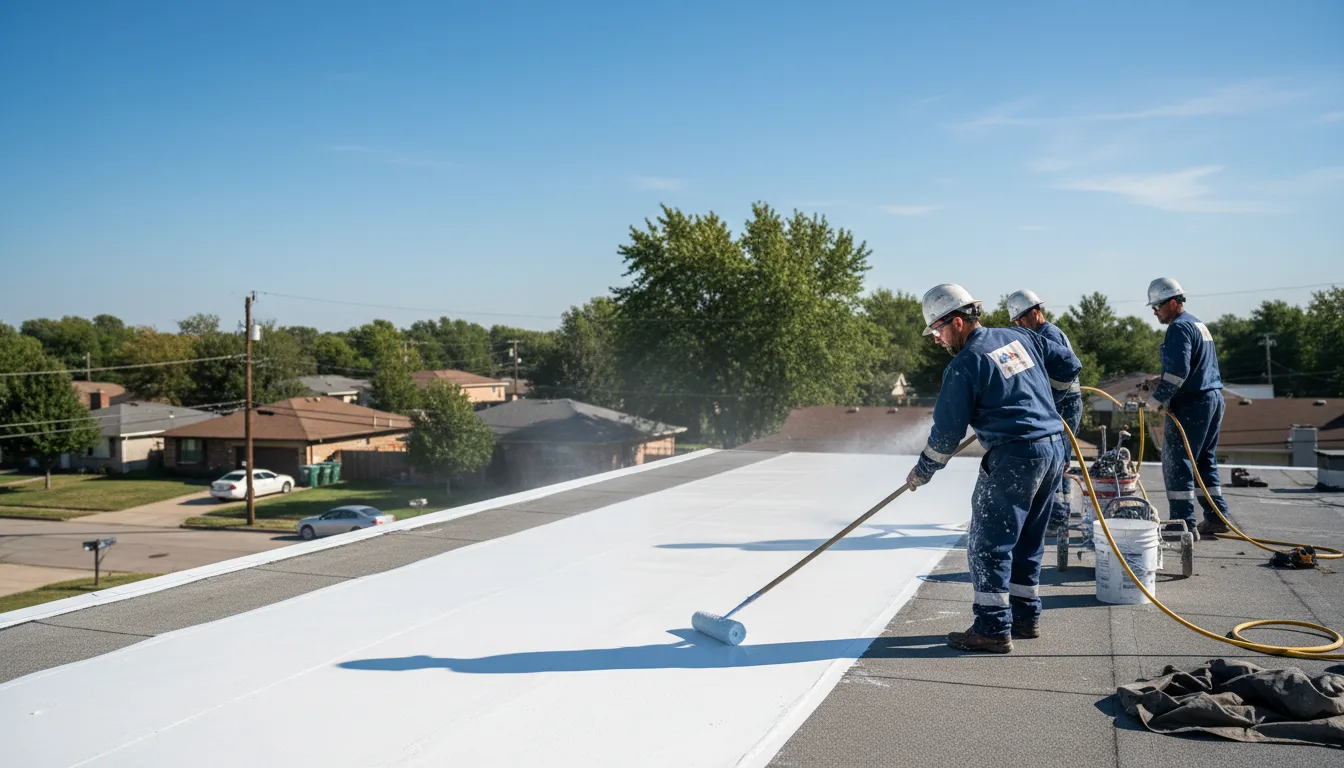 Commercial roof coating in Aquebogue, NY near me